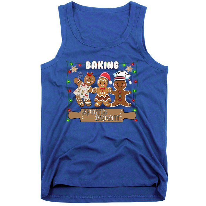 Gingerbread Cookie Baking Spirits Bright Christmas Gift Tank Top