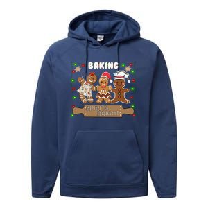 Gingerbread Cookie Baking Spirits Bright Christmas Gift Performance Fleece Hoodie