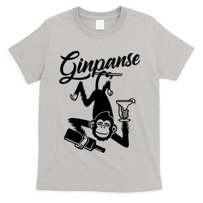 Ginpanse Chimpanzee Chimp Monkey Gin Drink Party Fun Comedy T-Shirt