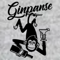 Ginpanse Chimpanzee Chimp Monkey Gin Drink Party Fun Comedy T-Shirt