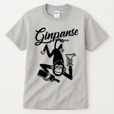 Ginpanse Chimpanzee Chimp Monkey Gin Drink Party Fun Comedy Tall T-Shirt