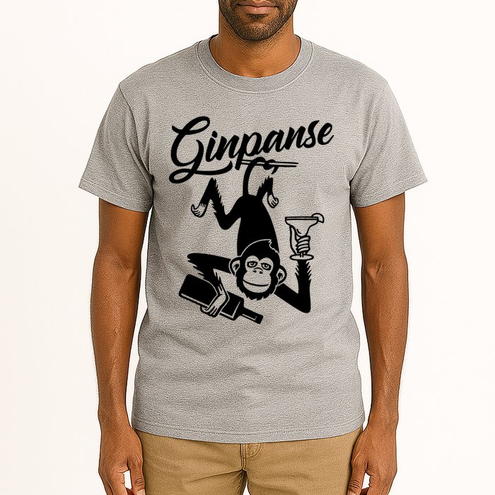 Ginpanse Chimpanzee Chimp Monkey Gin Drink Party Fun Comedy Tall T-Shirt