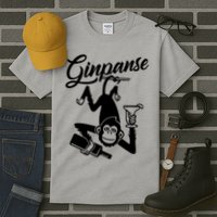 Ginpanse Chimpanzee Chimp Monkey Gin Drink Party Fun Comedy Tall T-Shirt