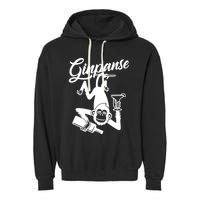 Ginpanse Chimpanzee Chimp Monkey Gin Drink Party Fun Comedy Garment-Dyed Fleece Hoodie