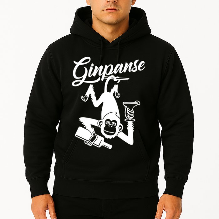 Ginpanse Chimpanzee Chimp Monkey Gin Drink Party Fun Comedy Hoodie