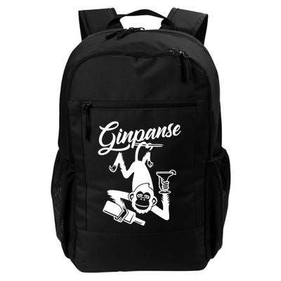 Ginpanse Chimpanzee Chimp Monkey Gin Drink Party Fun Comedy Daily Commute Backpack