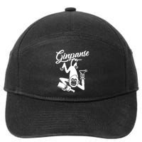 Ginpanse Chimpanzee Chimp Monkey Gin Drink Party Fun Comedy 7-Panel Snapback Hat