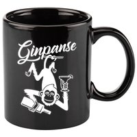 Ginpanse Chimpanzee Chimp Monkey Gin Drink Party Fun Comedy 11oz C Handle Ceramic Mug
