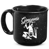 Ginpanse Chimpanzee Chimp Monkey Gin Drink Party Fun Comedy 15oz Campfire Ceramic Mug