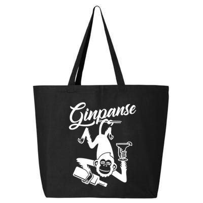 Ginpanse Chimpanzee Chimp Monkey Gin Drink Party Fun Comedy 25L Jumbo Tote