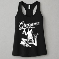 Ginpanse Chimpanzee Chimp Monkey Gin Drink Party Fun Comedy Womens Tank Top