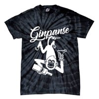 Ginpanse Chimpanzee Chimp Monkey Gin Drink Party Fun Comedy Tie-Dye T-Shirt