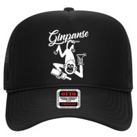Ginpanse Chimpanzee Chimp Monkey Gin Drink Party Fun Comedy Trucker Hat