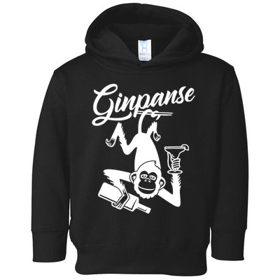 Ginpanse Chimpanzee Chimp Monkey Gin Drink Party Fun Comedy Toddler Hoodie