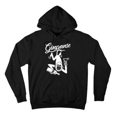Ginpanse Chimpanzee Chimp Monkey Gin Drink Party Fun Comedy Tall Hoodie