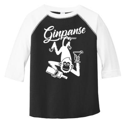 Ginpanse Chimpanzee Chimp Monkey Gin Drink Party Fun Comedy Toddler Fine Jersey T-Shirt