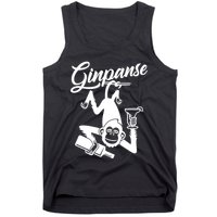 Ginpanse Chimpanzee Chimp Monkey Gin Drink Party Fun Comedy Tank Top
