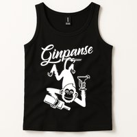 Ginpanse Chimpanzee Chimp Monkey Gin Drink Party Fun Comedy Tank Top
