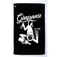 Ginpanse Chimpanzee Chimp Monkey Gin Drink Party Fun Comedy Golf Towel