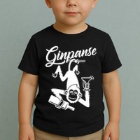 Ginpanse Chimpanzee Chimp Monkey Gin Drink Party Fun Comedy Toddler T-Shirt