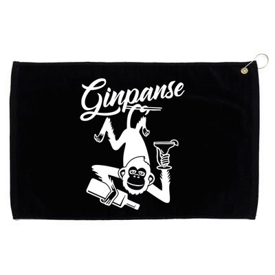 Ginpanse Chimpanzee Chimp Monkey Gin Drink Party Fun Comedy Grommeted Golf Towel