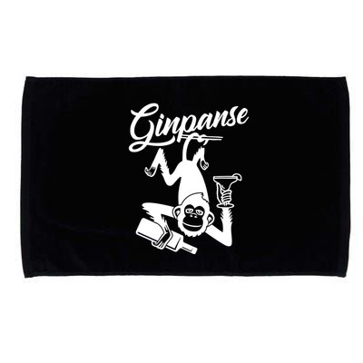 Ginpanse Chimpanzee Chimp Monkey Gin Drink Party Fun Comedy Microfiber Hand Towel