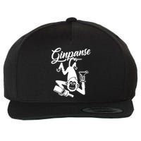 Ginpanse Chimpanzee Chimp Monkey Gin Drink Party Fun Comedy Wool Snapback Cap