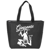 Ginpanse Chimpanzee Chimp Monkey Gin Drink Party Fun Comedy Zip Tote Bag