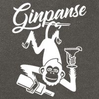 Ginpanse Chimpanzee Chimp Monkey Gin Drink Party Fun Comedy Cotton Canvas Backpack