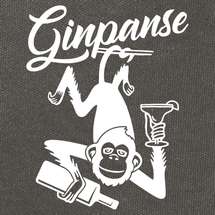 Ginpanse Chimpanzee Chimp Monkey Gin Drink Party Fun Comedy Cotton Canvas Backpack