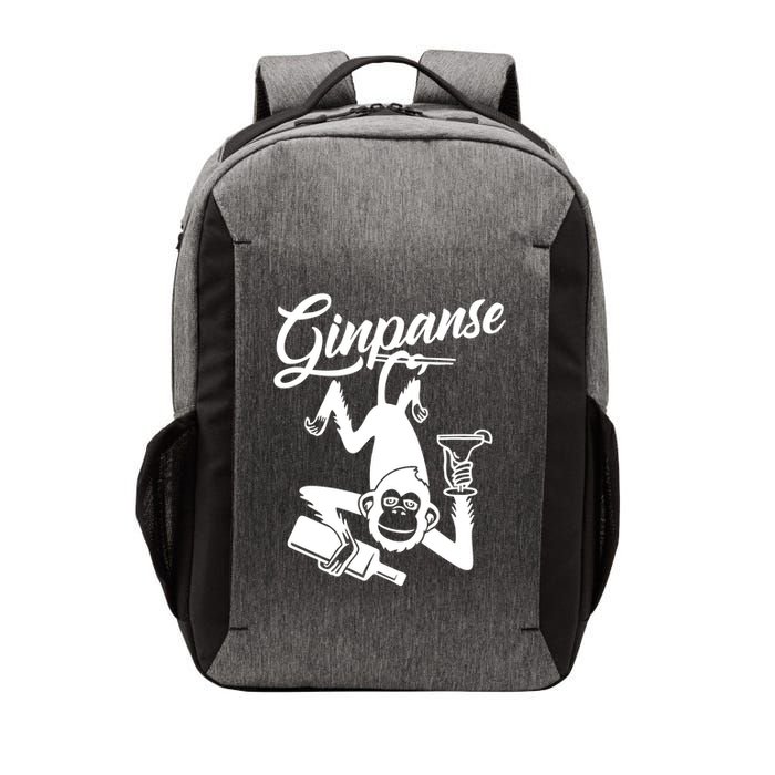 Ginpanse Chimpanzee Chimp Monkey Gin Drink Party Fun Comedy Vector Backpack