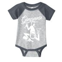 Ginpanse Chimpanzee Chimp Monkey Gin Drink Party Fun Comedy Infant Baby Jersey Bodysuit
