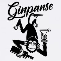 Ginpanse Chimpanzee Chimp Monkey Gin Drink Party Fun Comedy Garment-Dyed Sweatshirt