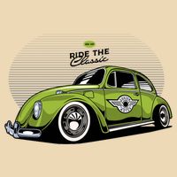 Green Classic Cars Zip Tote Bag