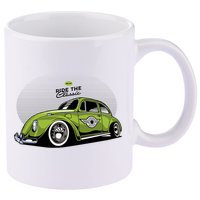 Green Classic Cars 11oz C Handle Ceramic Mug