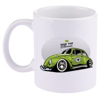 Green Classic Cars 11oz C Handle Ceramic Mug