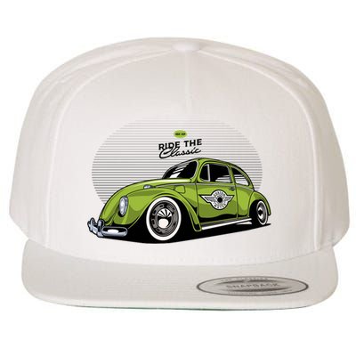 Green Classic Cars Wool Snapback Cap
