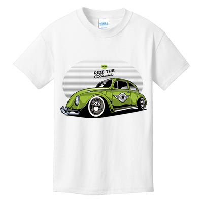 Green Classic Cars Kids T-Shirt