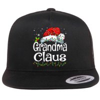 Grandma Claus Christmas Lights Family Matching Pajama Flat Bill Trucker Hat