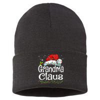 Grandma Claus Christmas Lights Family Matching Pajama Sustainable Knit Beanie