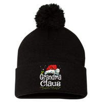 Grandma Claus Christmas Lights Family Matching Pajama Pom Pom 12in Knit Beanie