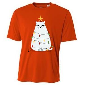 Grumpy Christmas Cat Cooling Performance Crew T-Shirt