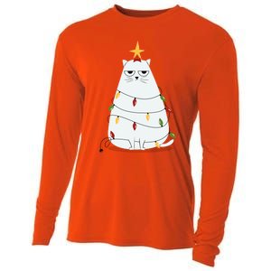 Grumpy Christmas Cat Cooling Performance Long Sleeve Crew