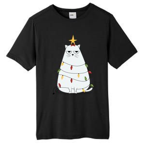 Grumpy Christmas Cat Tall Fusion ChromaSoft Performance T-Shirt