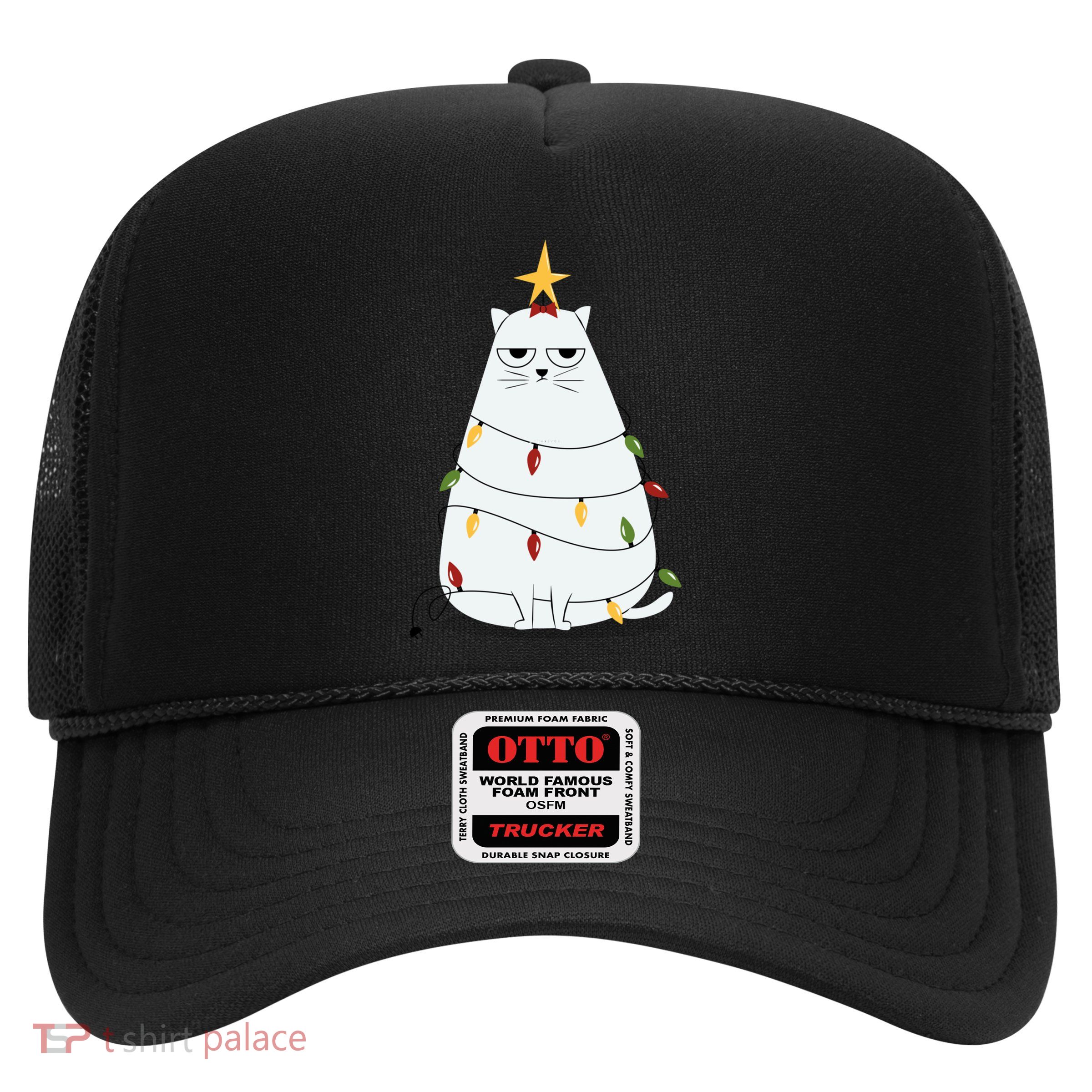 Grumpy Christmas Cat Trucker Hat