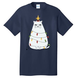 Grumpy Christmas Cat Tall T-Shirt