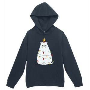 Grumpy Christmas Cat Urban Pullover Hoodie