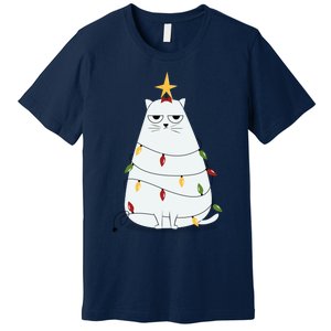 Grumpy Christmas Cat Premium T-Shirt