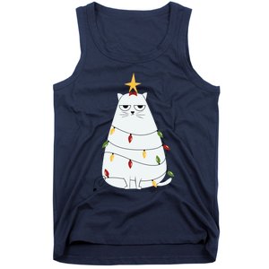 Grumpy Christmas Cat Tank Top