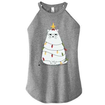 Grumpy Christmas Cat Women’s Perfect Tri Rocker Tank